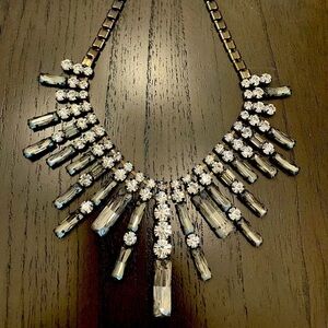 Luxury faux crystal statement necklace
